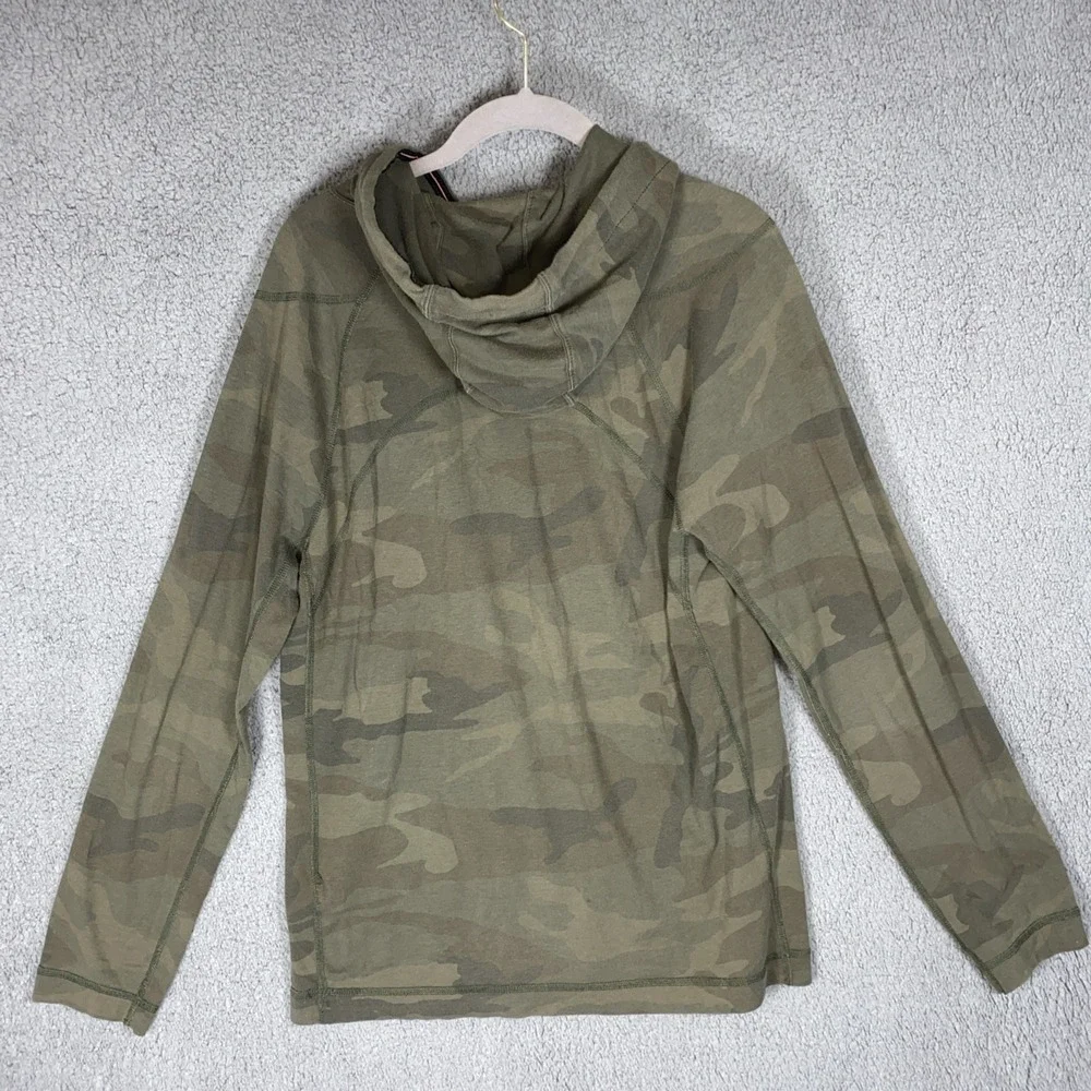 Abercrombie Fitch Sz S Hoodie Sweatshirt Camo Lightweight  Grunge Army Preppy - Picture 2 of 8